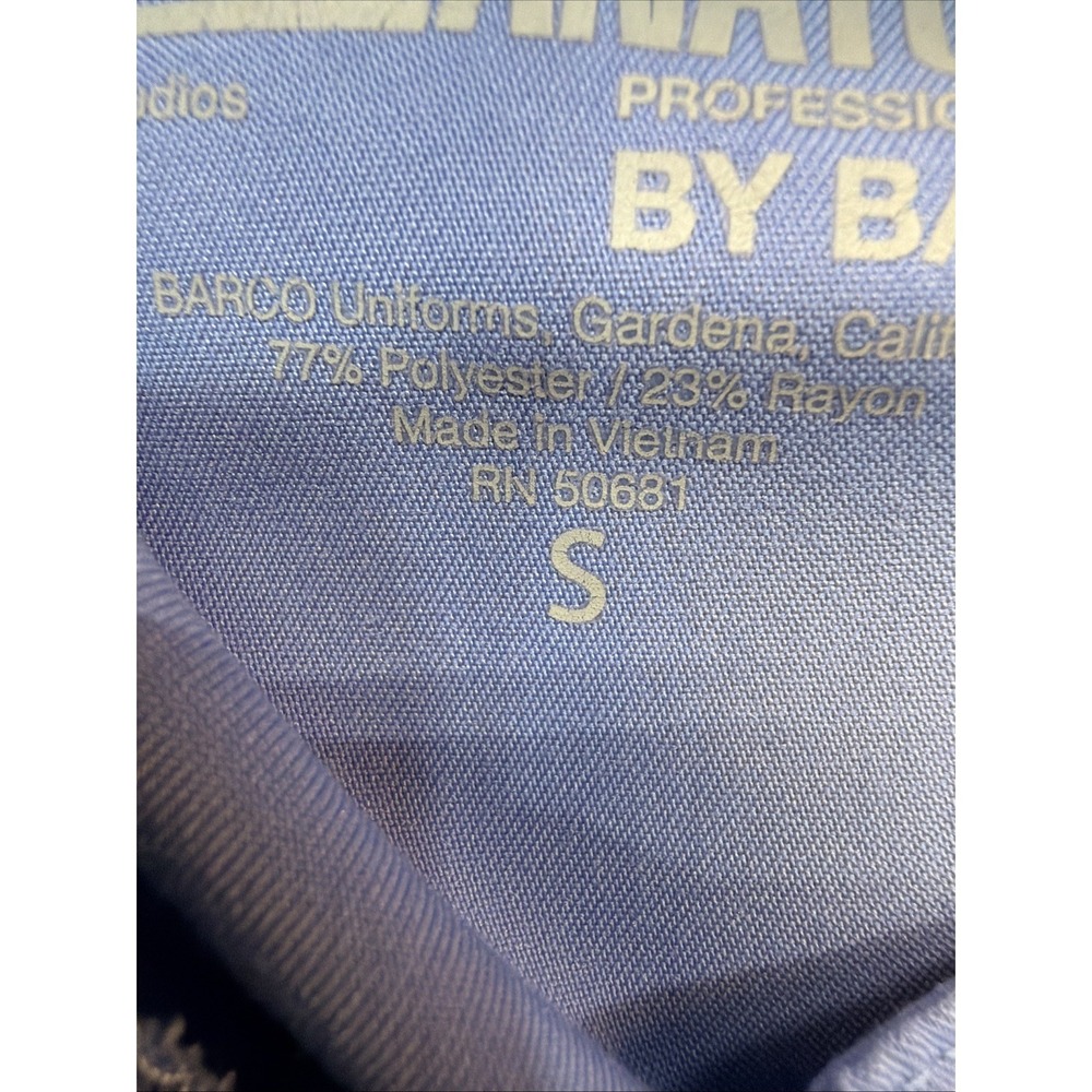 Greys Anatomy Barco Scrub Pants Womens Size Small Ciel Blue Cargo‎ 6 Pocket - Picture 10 of 14